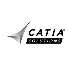 Catia Solutions Logo Vector PNG | Modern engineering software brandmark | Sleek monochrome technology identity | Dynamic 3D-inspired corporate emblem