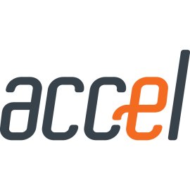 Accel Logo Vector PNG | Modern wordmark for Accel | Dynamic orange and charcoal branding | Minimalist technology-inspired logo