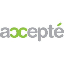 Accepté Logo Vector PNG | Modern acceptance wordmark | Green and gray rounded typography | Contemporary French-inspired brand mark
