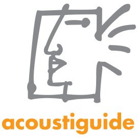 Acoustiguide Logo Vector PNG | Modern Audio Guide Branding | Minimalist Museum Technology Emblem | Cultural Interpretation Identity Mark