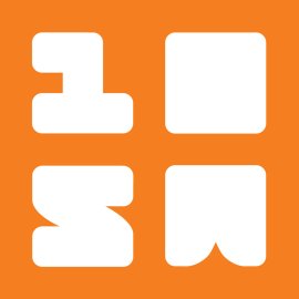 Acros Logo Vector PNG | Bold geometric brand mark | Minimalist orange and white emblem | Contemporary modular identity