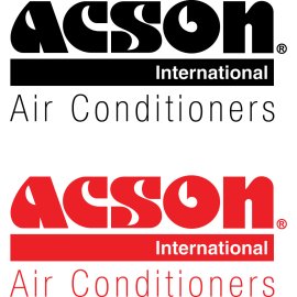 Acson International Logo Vector PNG | Acson International Air Conditioners Branding | Modern HVAC Corporate Emblem | Acson Cooling Solutions Identity