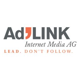 AdLINK Internet Media AG Logo Vector|AdLINK corporate wordmark with slogan|AdLINK Internet advertising brand identity|AdLINK 