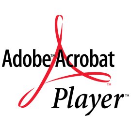 Adobe Acrobat Player Logo Vector PNG | Iconic PDF Viewing Symbol | Dynamic Red Ribbon Monogram | Professional Document Software Branding