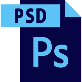 Adobe Photoshop File Logo Vector PNG | PSD document icon for Adobe Photoshop | Creative cloud raster editing file emblem | Professional photo editing software badge