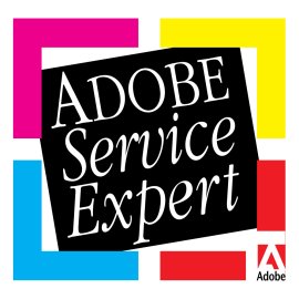 Adobe Service Expert Badge Vector | Adobe Service Expert Certification Logo | Adobe Partner Service Expert Emblem | Adobe Service Expert Branding Mark