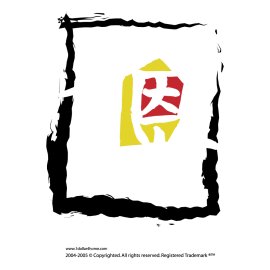 1dollar4home.com Minimalist Emblem | Contemporary Asian-Inspired Home Brand Logo | Abstract House and Character Icon | Modern Charitable Home Identity Mark