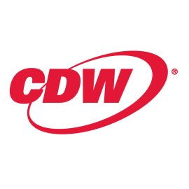 CDW red wordmark with dynamic swoosh | Bold CDW technology solutions emblem | Modern CDW corporate identity logo | CDW IT services and solutions brand mark
