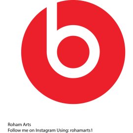 Beats Logo Vector PNG | Minimalist Red Circle Emblem | Iconic Lowercase “b” Symbol | Modern Audio Brand Mark