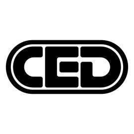 CED logo vector PNG | Bold CED wordmark emblem | Modern rounded CED insignia | Black and white CED brand symbol
