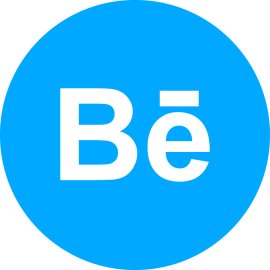 Behance Icon Logo Vector PNG | Behance Blue Circle Emblem | Behance Creative Network Symbol | Behance Minimal Monogram Mark