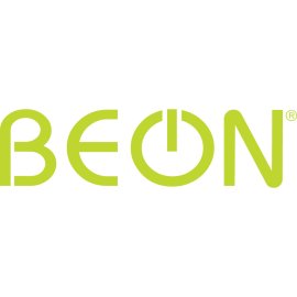 Beon Computer Logo Vector PNG | Neon green tech wordmark | Minimalist power-button inspired identity | Modern digital hardware branding