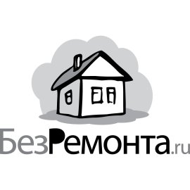 Bezremonta.ru House Logo Vector | Minimalist Russian Home Services Emblem | Hand‑Drawn House Symbol for Real Estate and Renovation | Friendly Monochrome Identity for Online Property Platform