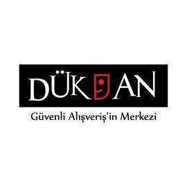 Dükkan Logo Vector PNG | Modern Turkish Retail Identity | Güvenli Alışveriş’in Merkezi Markası | Minimal Black Red Wordmark Emblem