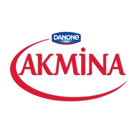Danone Akmina Logo Vector PNG | Refreshing Mineral Water Brand Identity | Dynamic Red Swirl Emblem | Modern Beverage Packaging Mark