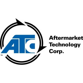 Aftermarket Technology Corp Logo Vector PNG | ATC circular arrow emblem | Bold blue ATC wordmark | Automotive technology corporate insignia