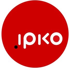 IPKO Logo Vector PNG | IPKO Red Circle Emblem | Modern Telecommunications Wordmark | Minimalist IPKO Brand Icon