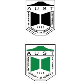 Ahsanullah University Of Science And Technology Logo Vector PNG | AUST academic emblem | Modern shield-style university crest | Science and technology focused identity