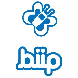 Biip Logo Vector | Playful Mobile Communication Emblem | Friendly Tech Community Identity | Modern Minimal Blue Wordmark