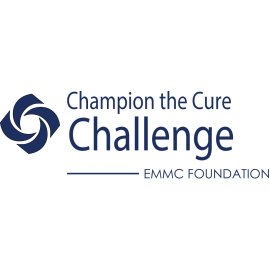 Champion the Cure Challenge Logo | EMMC Foundation Cancer Fundraising Emblem | Community Health Awareness Brandmark | Modern Medical Charity Wordmark