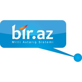 Bir.az National Search Engine Logo Vector PNG | Bir.az Milli Axtarış Sistemi emblem | Modern Azerbaijani search platform identity | Blue speech-bubble digital logo design