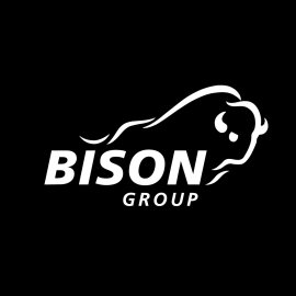 Bison Group Logo Vector PNG | Dynamic Bison Silhouette Branding | Modern Corporate Power Emblem | Bold Monochrome Business Identity