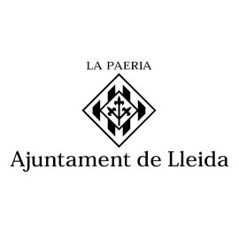 Ajuntament de Lleida official emblem in vector format | Institutional logo of La Paeria city council | Black and white municipal identity of Lleida, Catalonia | Heraldic-inspired Ajuntament de Lleida logotype design
