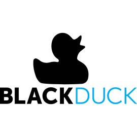 Blackduck Logo Vector PNG | Modern Black Duck Silhouette Emblem | Minimalist Tech Brand Wordmark | Bold Monochrome and Blue Identity