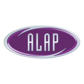 ALAP Logo Vector PNG | ALAP Purple Emblem Design | Modern ALAP Brand Badge | ALAP Metallic Oval Icon