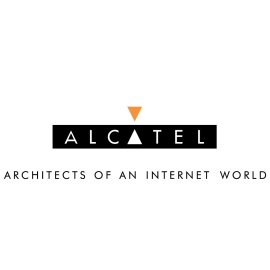 Alcatel Logo Vector PNG | Alcatel Classic Wordmark Emblem | Alcatel Geometric Triangle Symbol | Alcatel Architects of an Internet World Slogan