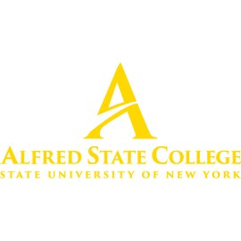 Alfred State College Of Technology Logo Vector Png | Alfred State College emblem in golden yellow | Stylized letter A academic logo | State University of New York branding mark