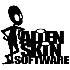 Alien Skin Software Logo Vector PNG | Quirky extraterrestrial mascot branding | Bold typographic software emblem | Creative digital imaging identity