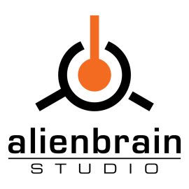 Alienbrain Studio Logo Vector PNG | Futuristic Creative Software Identity | Bold Minimalist Design Mark | Orange Innovation Symbol