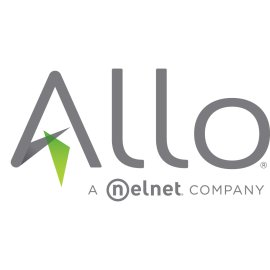 Allo Communications Logo Vector PNG | Modern fiber internet brand emblem | Allo by Nelnet corporate identity | Minimalist telecommunications wordmark design