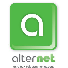 Alternet wireless logo vector PNG | Alternet telecommunications green icon | Modern Alternet brand emblem | Alternet lowercase a monogram mark