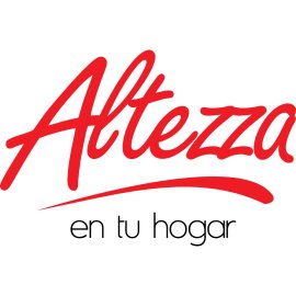 Altezza Logo Vector PNG | Altezza en tu hogar wordmark | Dynamic red script Altezza branding | Modern household-focused Altezza logo