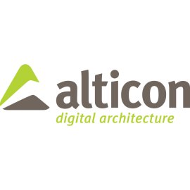 Alticon Logo Vector PNG | Alticon digital architecture brand emblem | Modern technology and architecture logo | Green and gray corporate identity mark