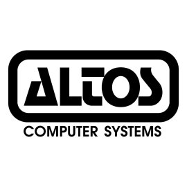 Altos Computer Systems Logo Vector PNG | Retro Altos Wordmark Emblem | Vintage Altos Technology Branding | Classic Altos Computer Systems Badge
