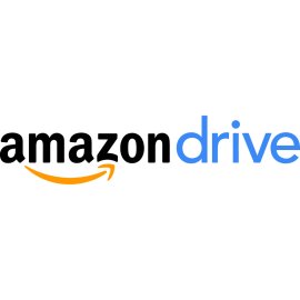 Amazon Cloud Drive Logo Vector PNG | Amazon Drive Wordmark with Smile Arrow | Minimalist Cloud Storage Service Branding | Blue and Black Typographic Tech Logo