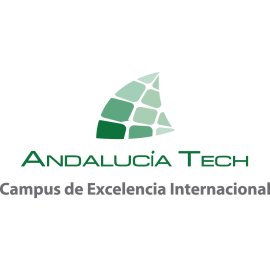 Andalucía Tech Logo Vector PNG | Modern academic technology emblem | Green innovation campus insignia | International excellence in higher education mark