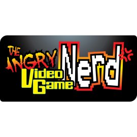 Angry Video Game Nerd Logo Vector PNG | Retro gaming rant brand mark | Bold pixelated nerd emblem | Cult classic web series logo