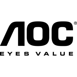 AOC Eyes Value Logo Vector | Minimalist AOC Brand Emblem | AOC Display Technology Wordmark | Modern Black AOC Corporate Identity