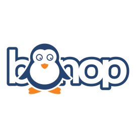 Bonop Sponsor Logo Vector PNG | Playful Penguin Brand Emblem | Friendly Tech & Digital Identity | Modern Youthful Mascot Design