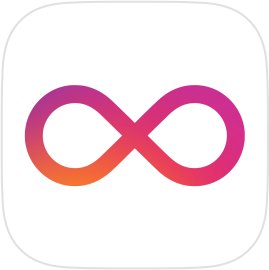 Boomerang Logo Vector Png | Infinity Loop Video Icon | Gradient Social Media Motion Symbol | Playful Short-Form Looping Brand Mark