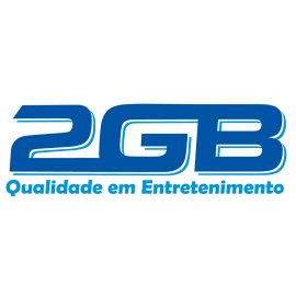 2GB Logo Vector PNG | 2GB Qualidade em Entretenimento | Brazilian Entertainment Radio Branding | Bold Blue 2GB Wordmark