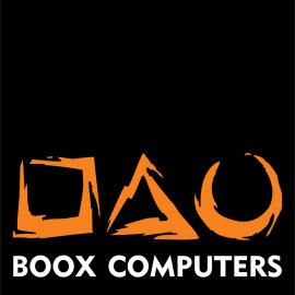Boox Computers Logo Vector PNG | Boox Computers Modern Tech Emblem | Dynamic Geometric Brand Mark | Bold Orange Technology Logo
