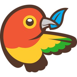Bower Logo Vector PNG | Colorful Bird Package Manager Emblem | Modern Flat Mascot Icon | Front‑End Dependency Tool Symbol