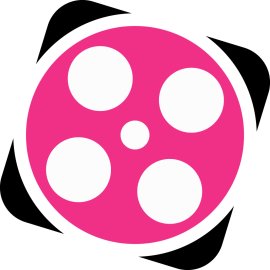 Aparat Logo Vector PNG | Pink Film Reel Emblem | Dynamic Video Platform Symbol | Modern Iranian Video Sharing Brand Mark