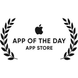 App Of The Day App Store Emblem | Minimalist Apple Award Badge | Laurel Wreath Mobile Excellence Mark | Monochrome Premium App Recognition Logo