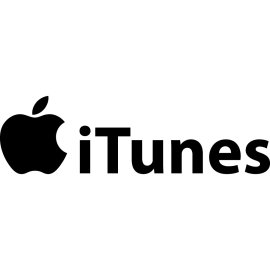 Apple iTunes Logo Vector PNG | Classic Apple iTunes Wordmark | Minimalist Black Apple iTunes Emblem | Digital Media Service Brand Icon